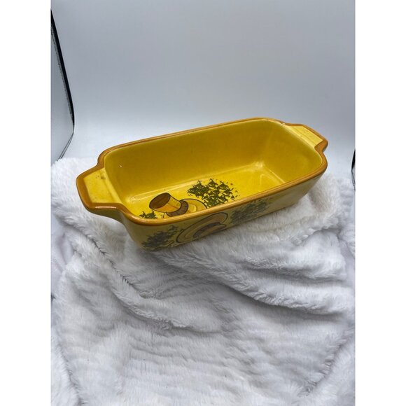 Vintage Mushroom Design Baking Dish Loaf Bread Pan - Picture 6 of 14